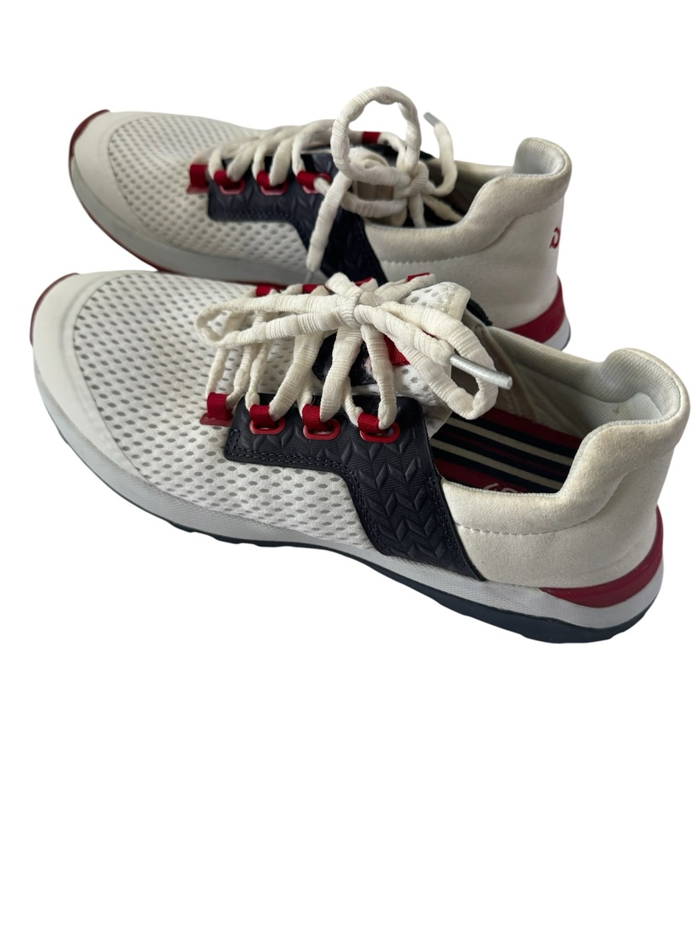 Olukai Women’s Wailuku Sneakers Size 9.5 white blue red shoes #NE192